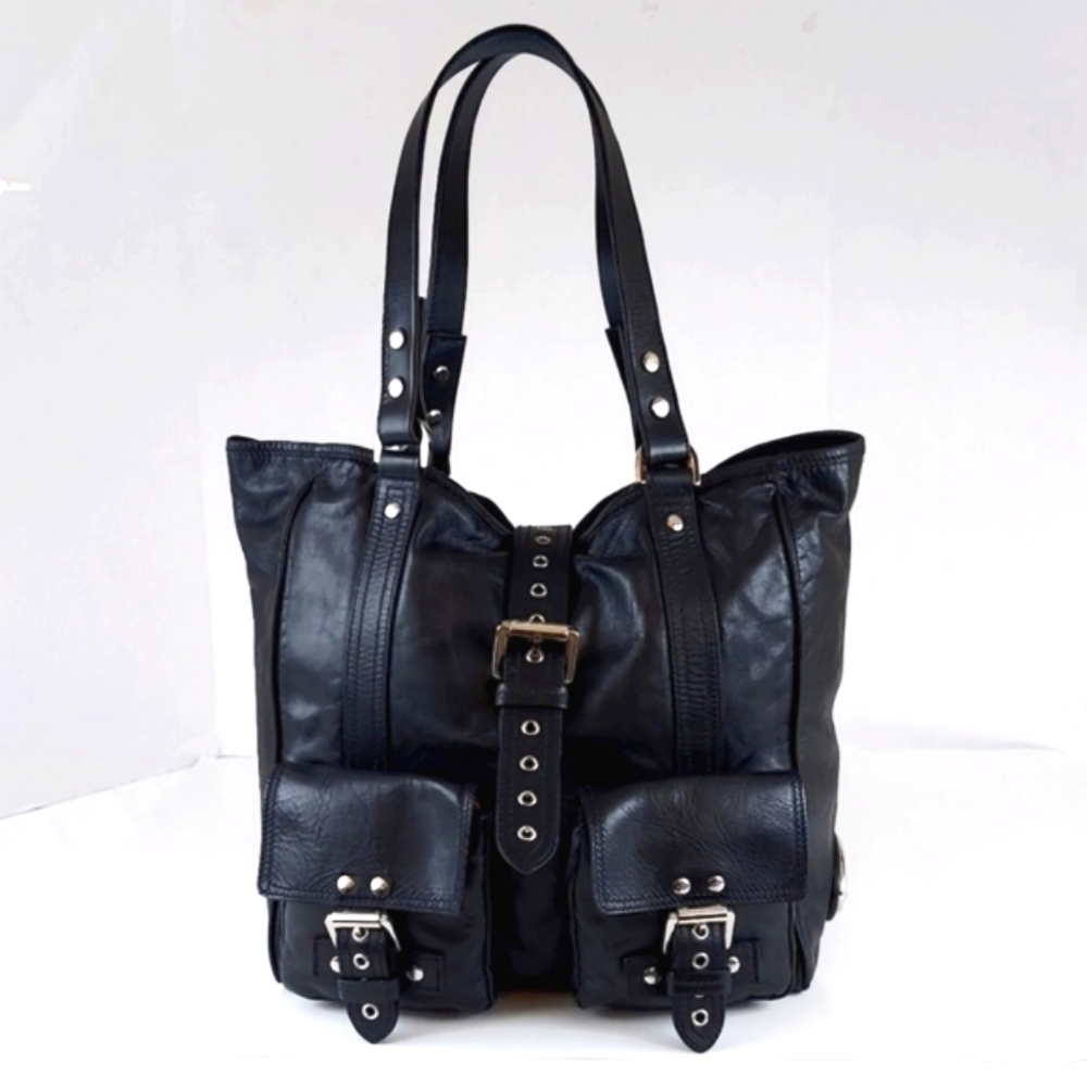 Mulberry Roxanne Black Soft Leather Tote Bag Like New Condition!